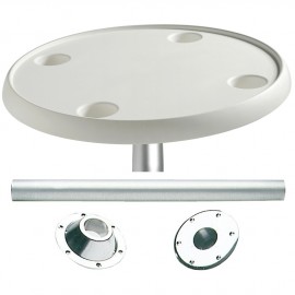 Table ronde avec pied aluminium