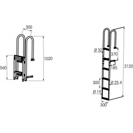 Echelle télesc. repliable 6 marches