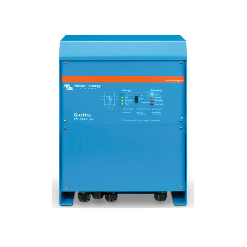 Système combiné VICTRON Quattro -24/5000/120 - Chargeur de batterie + Inverseur Système combiné VICTRON Quattro -24/5000/120 - Chargeur de batterie + Inverseur