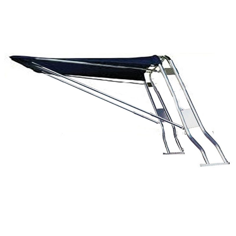 Taud télescopique en inox pour Roll-bar - blanc - larg. 145 cm - long 145 cm