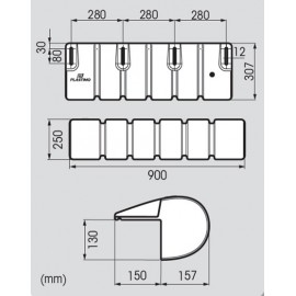 Kit 4 fixations bumper