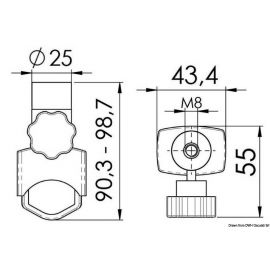 Base de fixation sur tube pour projecteurs