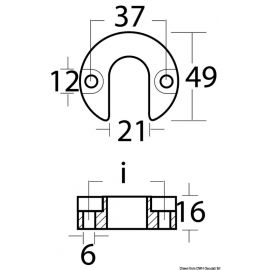 Anode pied Mercruiser/Alpha magnésium