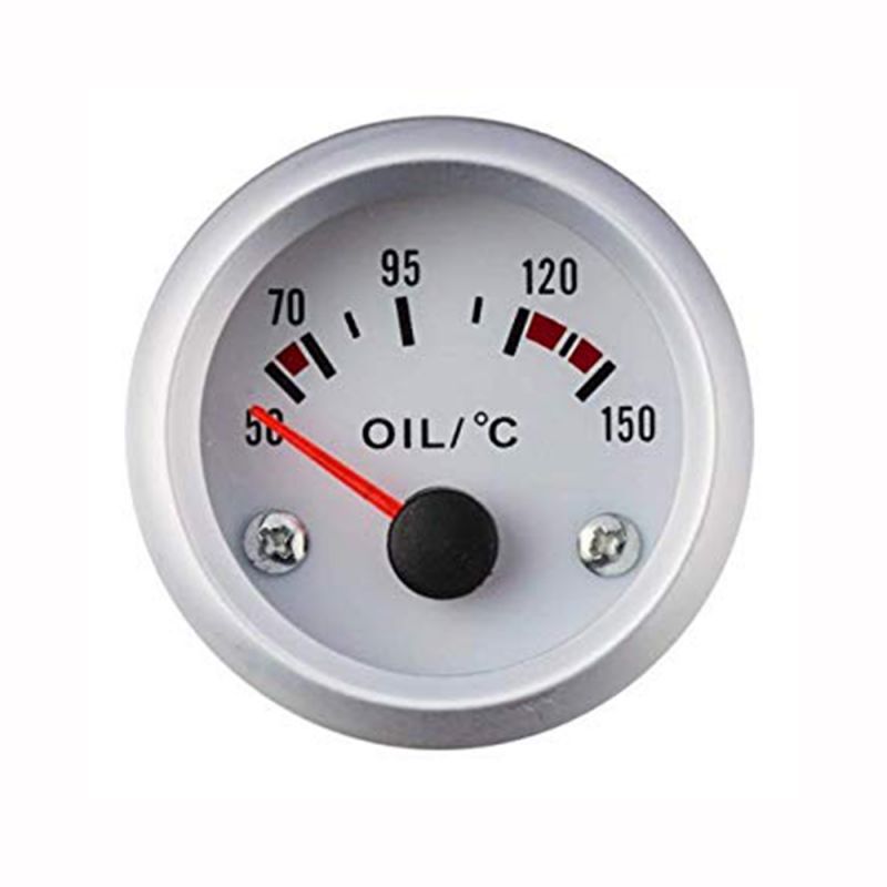 Afficheur température d'huile avec sonde - Ecoline - Ø 52 mm - blanc