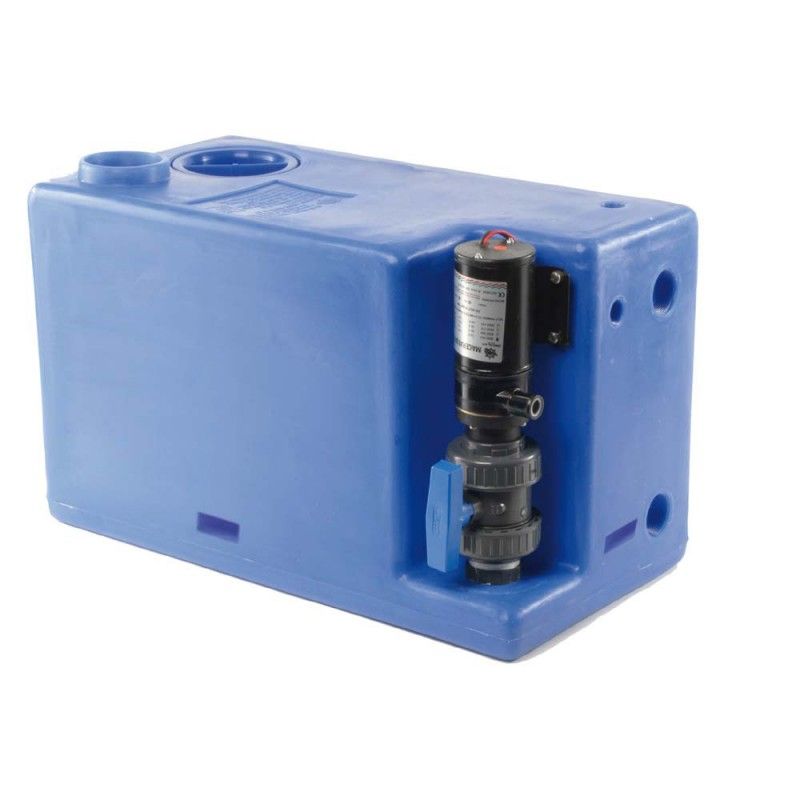 Centrale réservoir eaux noires - broyeur vertical 77 litres - 12V - www