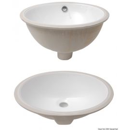 Evier oval en appui