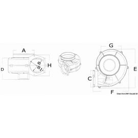 Aspirateur centrifuge pour fixation sur paroi 12 ou 24V