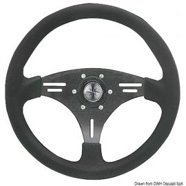 Volant Bateau Premium Noir – Diamètre 340 Mm – En Nylon – Universel Pour Hors-bord Et Bateau De Pêche