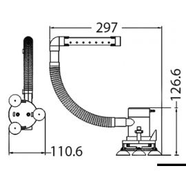 Pompe d'aération pour vivier avec ventouse et tube