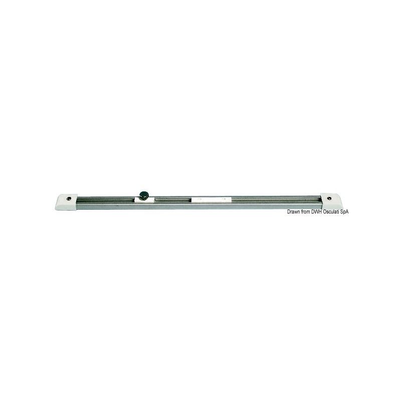 Rail en aluminium et coulisses en nylon - 1 m Rail en aluminium et coulisses en nylon - 1 m