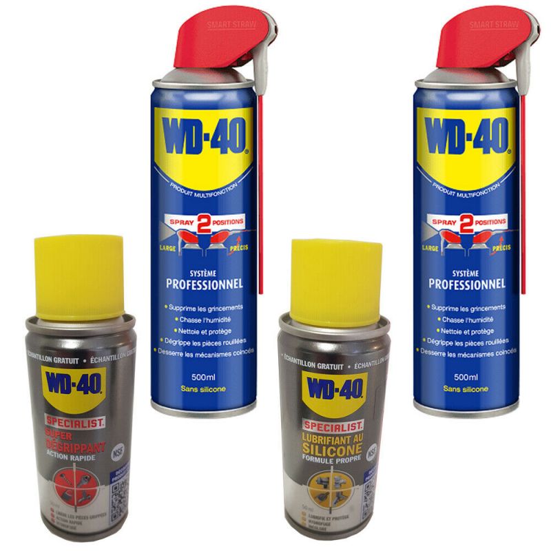 Pack WD-40 - 2 500 ml systeme pro - 2 spécialist - LUB4044
