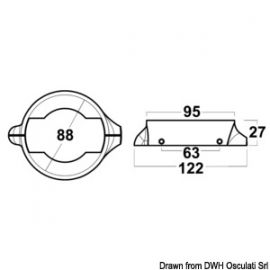 Collier Volvo Penta 2pcs avec vis zinc -