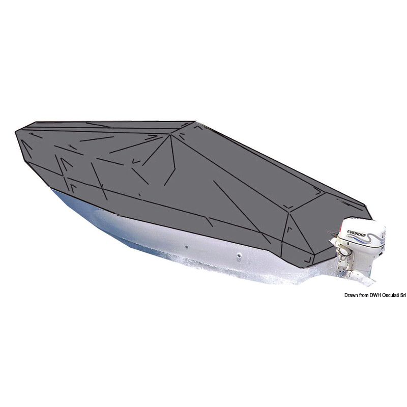 Bâche pour bateau avec console centrale - de 4,2 à 7,7 m