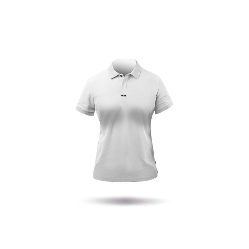 Polo coton pima blanc pour femme