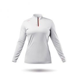 Haut 1/4 ZIP col haut pour femmes UVActive - Blanc