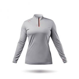 Haut 1/4 ZIP col haut pour femmes UVActive - Gris