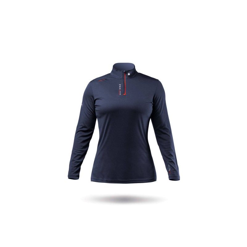 Haut 1/4 ZIP col haut pour femmes UVActive - Bleu marine