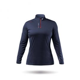 Haut 1/4 ZIP col haut pour femmes UVActive - Bleu marine