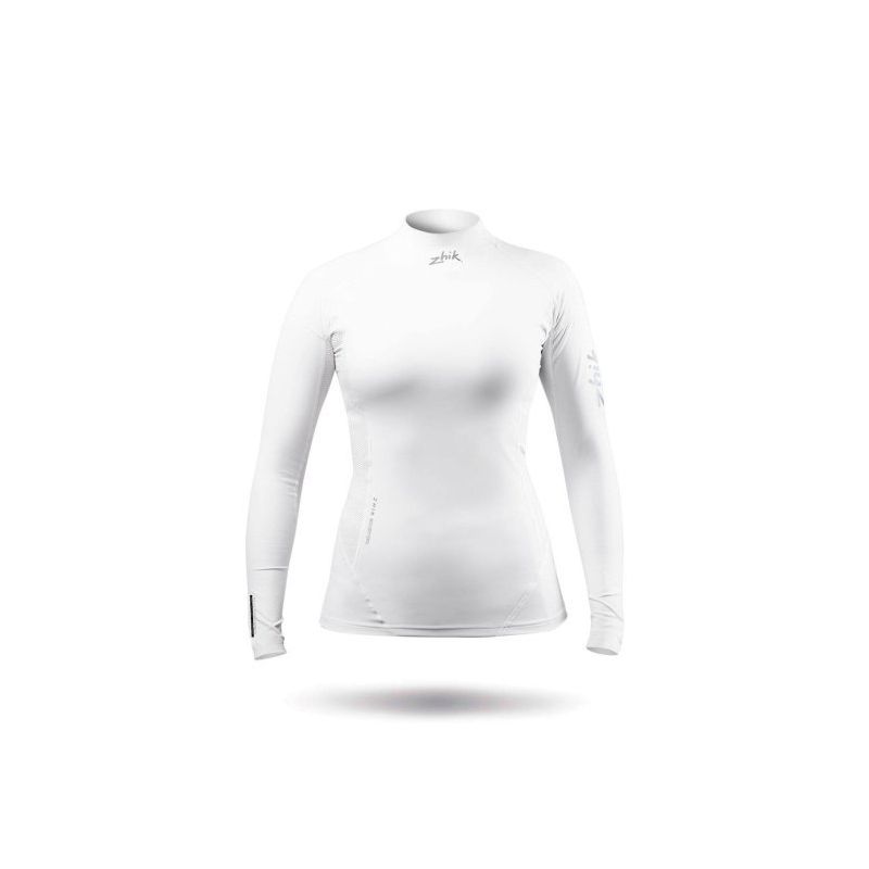 Haut à manches longues Eco Spandex blanc pour femmes