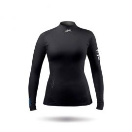 Haut à manches longues Eco Spandex noir pour femmes