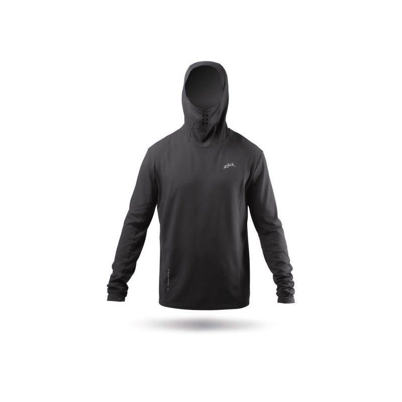 Haut à capuche noir ZhikMotion pour homme