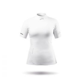 Haut à manches courtes Eco Spandex blanc pour femmes