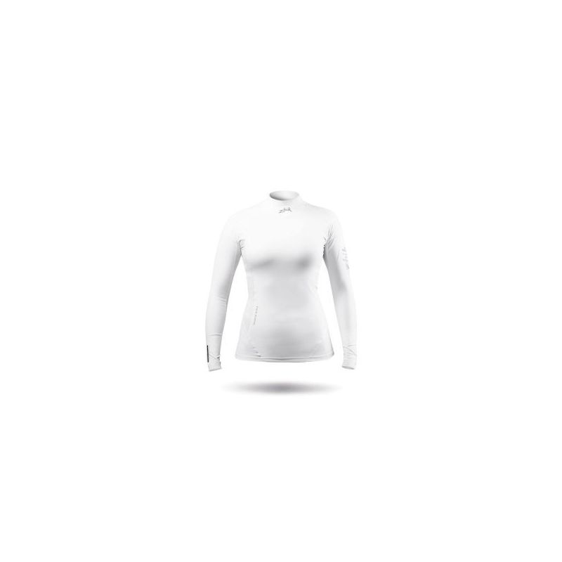 Haut à manches longues Eco Spandex blanc pour femmes