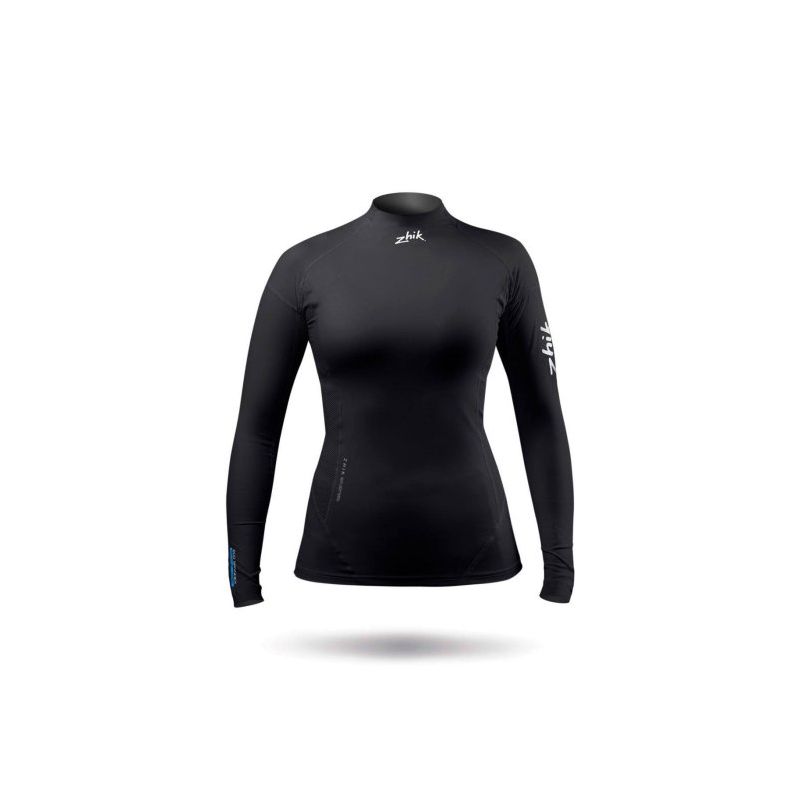 Haut à manches longues Eco Spandex noir pour femmes