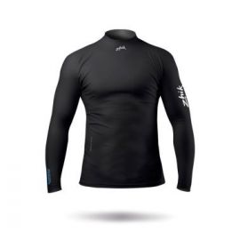 Haut à manches longues Eco Spandex noir pour homme