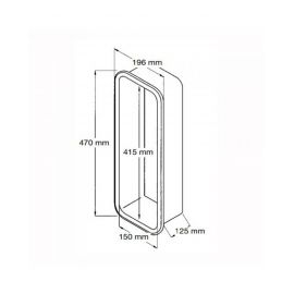 Niche fourre-tout - 150 x 415 x 125 mm