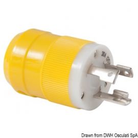 Fiche inox mâle Marinco 16 A
