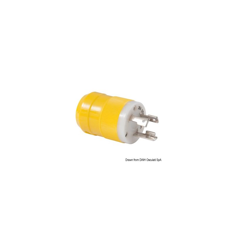 Fiche inox mâle Marinco 16 A Fiche inox mâle Marinco 16 A