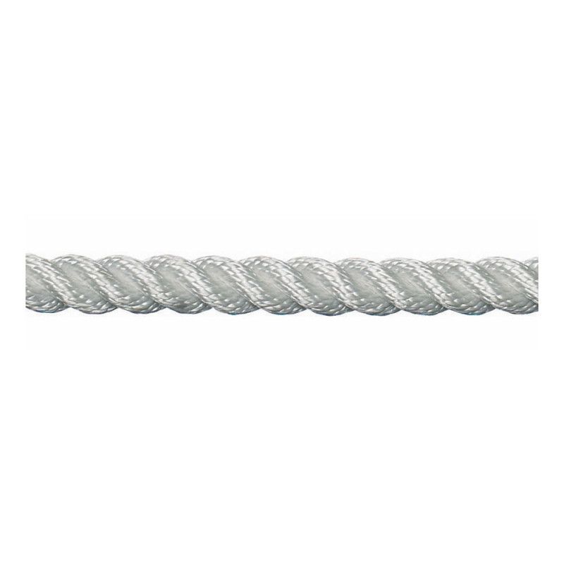 Cordage polyester amarrage 3 torons - Ø 18 mm - rupture 4350 kg - blanc Cordage polyester amarrage 3 torons - Ø 18 mm - rupture 4350 kg - blanc