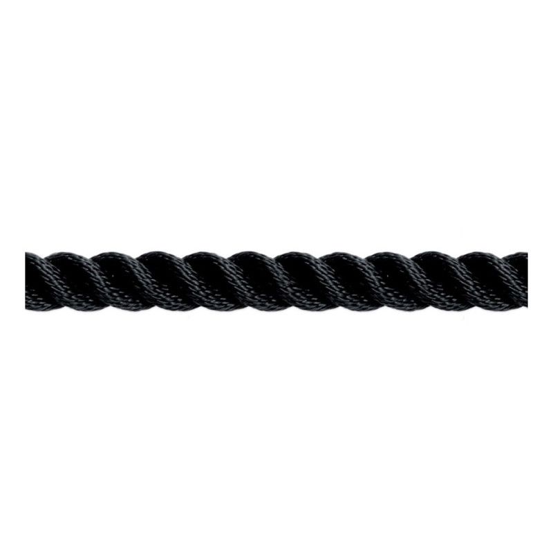 Cordage polyester amarrage 3 torons - Ø 14 mm - rupture 2600 kg - noir Cordage polyester amarrage 3 torons - Ø 14 mm - rupture 2600 kg - noir
