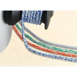 Drisse polyester dyneema 16 fuseaux - Ø 8 mm - rupture 2100 kg - blanc