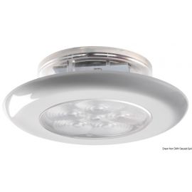 Plafonnier boîtier inox finition blanc 6 LED blanc -