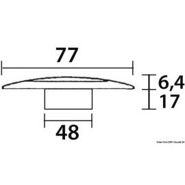 Plafonnier boîtier inox finition blanc 6 LED blanc -