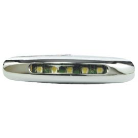 Lumière de courtoisie chromée avec 5 LED bleu -