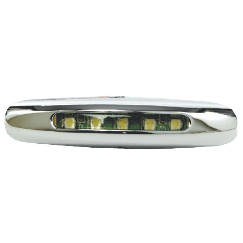 Lumière de courtoisie chromée avec 5 LED bleu -