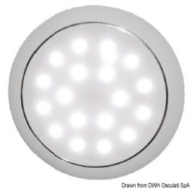 Plafonnier LED sans encastrement Day/Night chromée -
