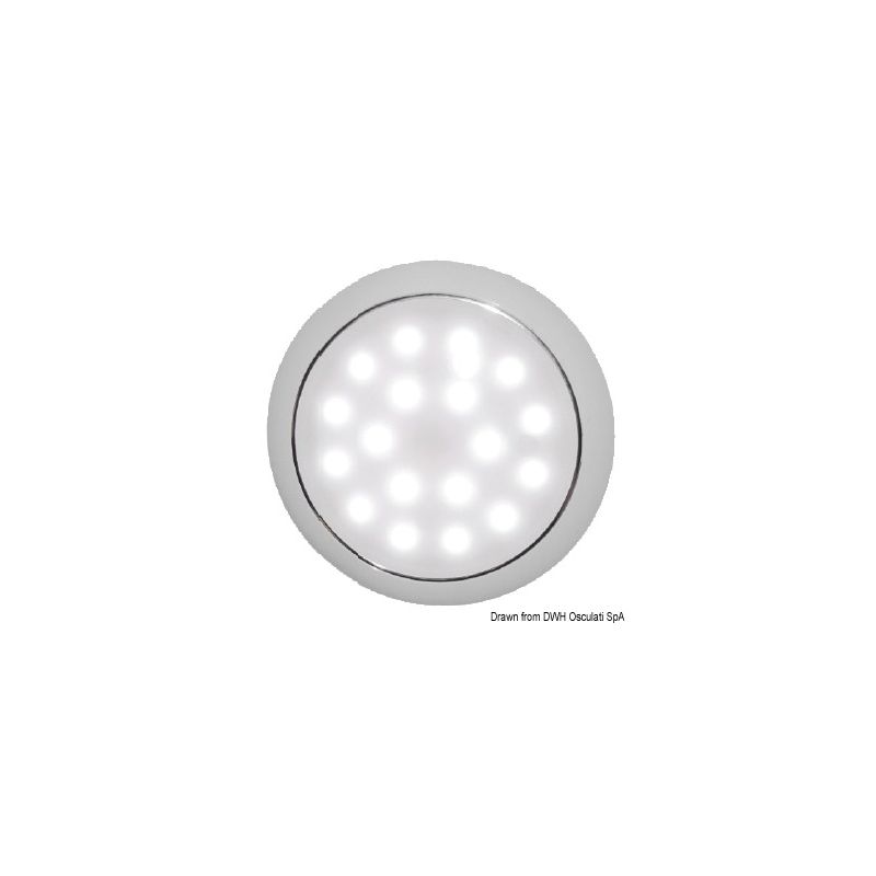 Plafonnier LED sans encastrement Day/Night chromée -