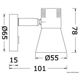 Spot LED dimmable aluminium + reflecteur verre -