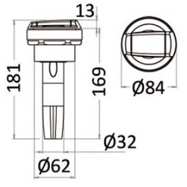 Douche Saturn mitigeur horizontal blan