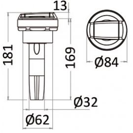 Douche Saturn mitigeur horizontal chromé
