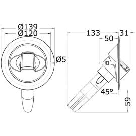 Douche Saturn mitigeur vertical inox