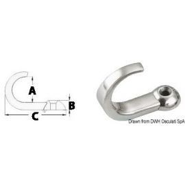 Crochet inox - 22 mm