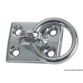 Anneau mobile sur platine - 40 x 30 mm