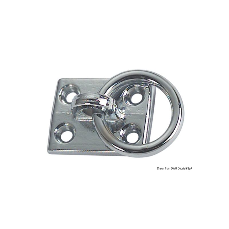 Anneau mobile sur platine - 40 x 30 mm