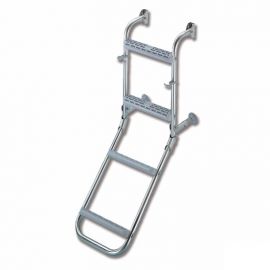 Echelle de bain inox pliante - marche plastique - 3 marches - 300 x 840 mm