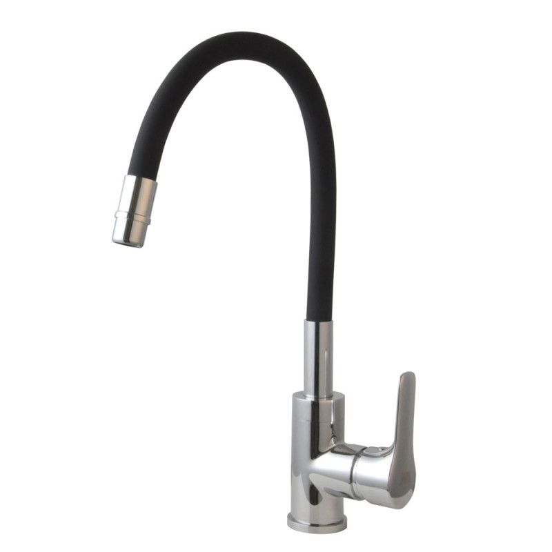 Robinet mélangeur avec bec flexible - noir Robinet mélangeur avec bec flexible - noir
